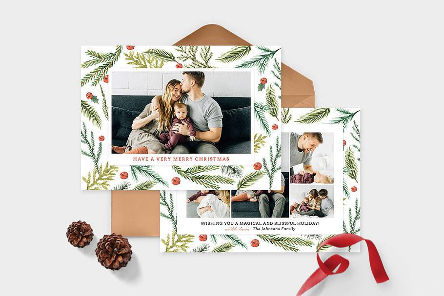 Christmas Photo Card Template -CD087 in Card Templates - product preview 8