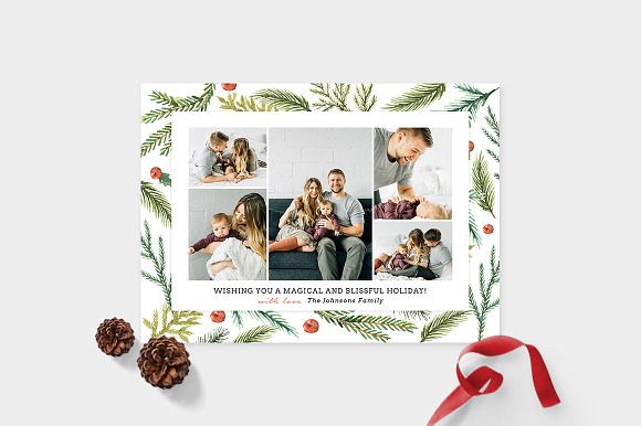 Christmas Photo Card Template -CD087 in Card Templates - product preview 2