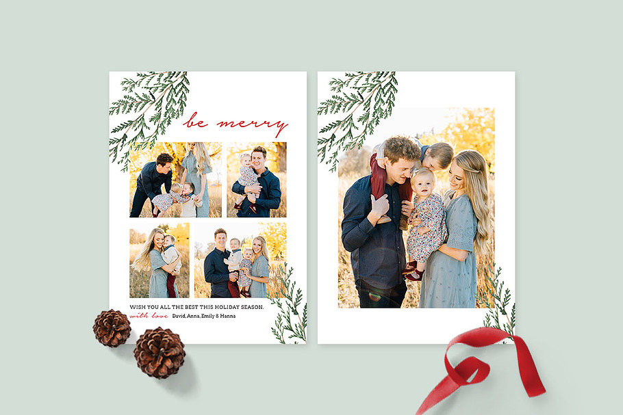Christmas Photo Card Template -CD088 in Card Templates - product preview 8