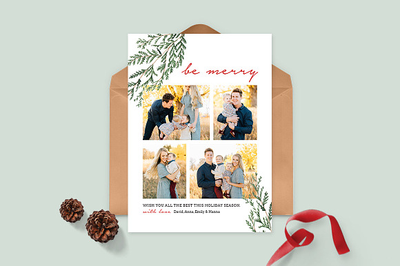 Christmas Photo Card Template -CD088 in Card Templates - product preview 1
