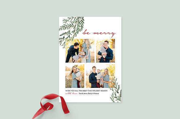 Christmas Photo Card Template -CD088 in Card Templates - product preview 2