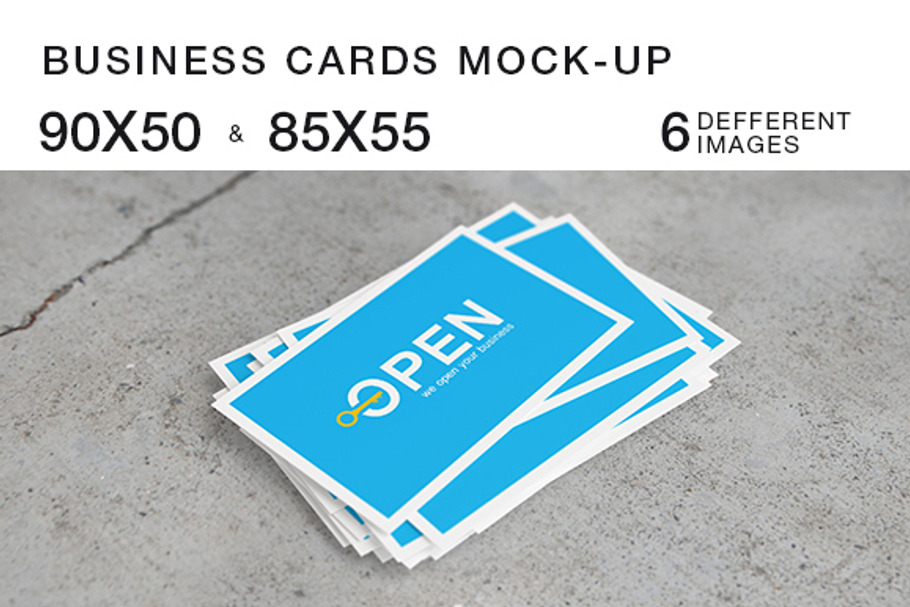 Business Cards Mock-up in Print Mockups - product preview 8