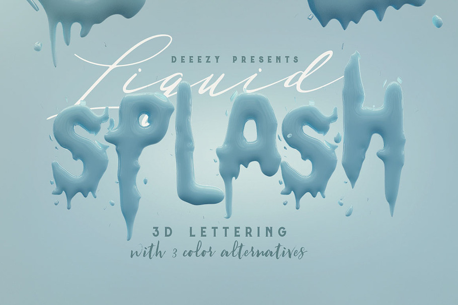 Liquid Splash – 3D Lettering in Graphics - product preview 8