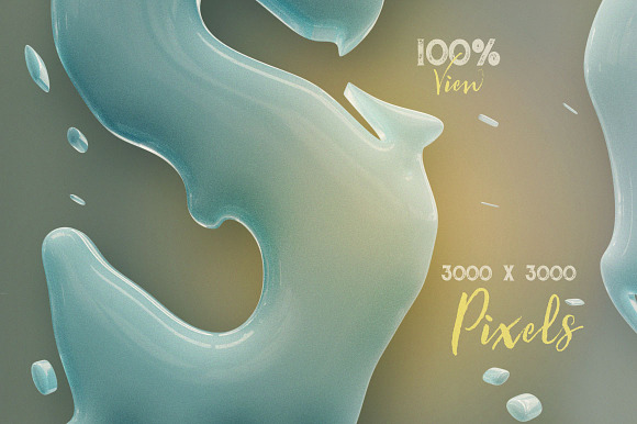 Liquid Splash – 3D Lettering in Graphics - product preview 2