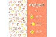 Restaurant Service Concept Banner. 