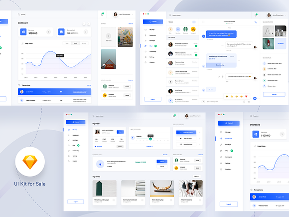 Dashboard template in UI Kits and Libraries - product preview 2