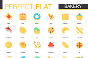 Bakery food icons.