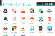 Vector set of flat Business icons