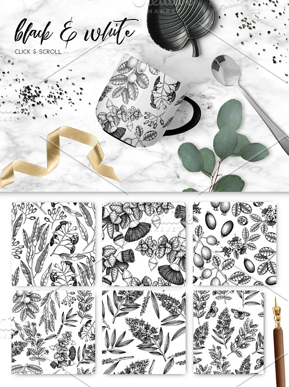 Black Myrtle Design Collection in Illustrations - product preview 6