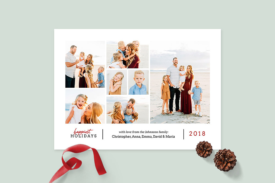 Christmas Photo Card Template -CD089 in Card Templates - product preview 8