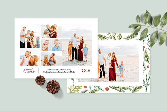 Christmas Photo Card Template -CD089 in Card Templates - product preview 2