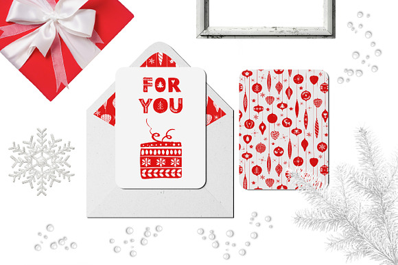 Scandinavian Christmas in red in Objects - product preview 2