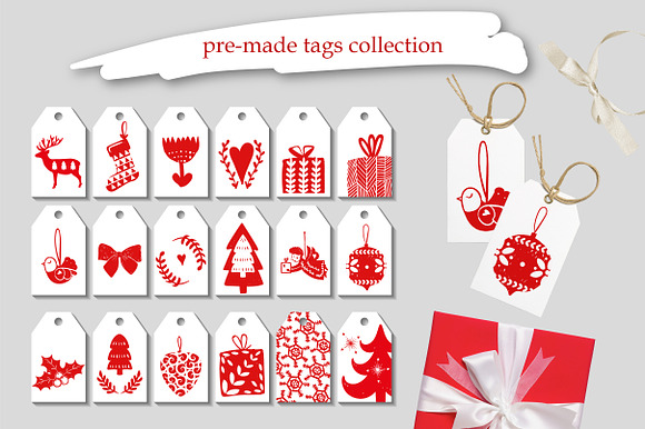 Scandinavian Christmas in red in Objects - product preview 6