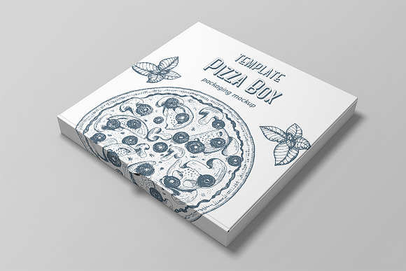 Pizza Box Mockup in Product Mockups - product preview 1