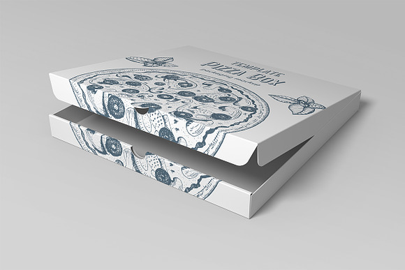 Pizza Box Mockup in Product Mockups - product preview 5