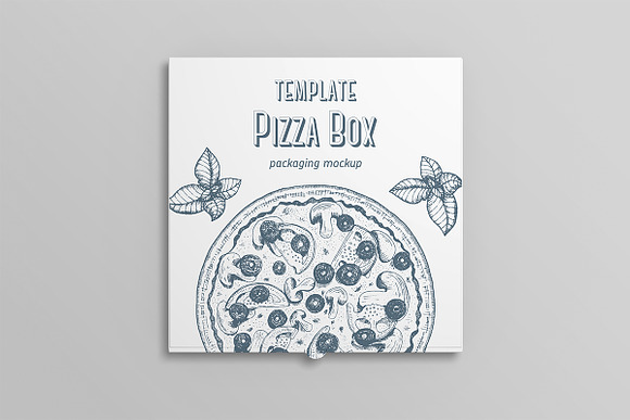 Pizza Box Mockup in Product Mockups - product preview 6