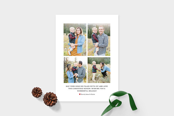 Christmas Photo Card Template -CD091 in Card Templates - product preview 1