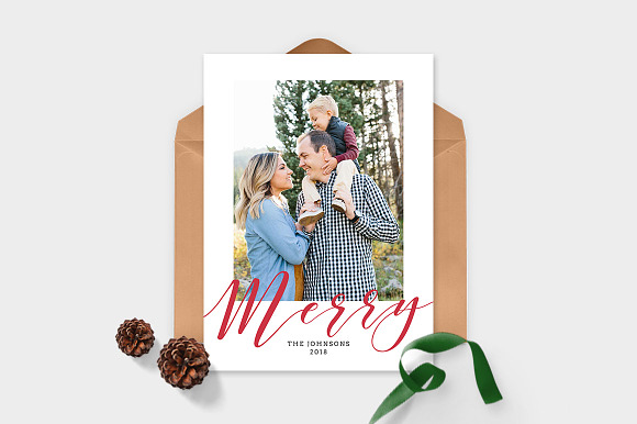 Christmas Photo Card Template -CD091 in Card Templates - product preview 2