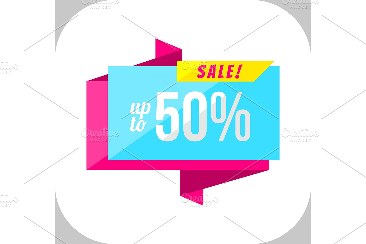 Up to 50 percent sale banner in Textures - product preview 8