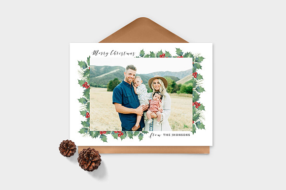 Christmas Photo Card Template -CD090 in Card Templates - product preview 2