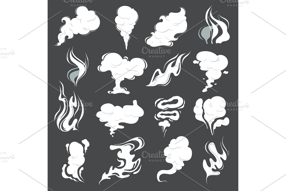 Smoke clouds. Steam puff cigarette in Graphics - product preview 8