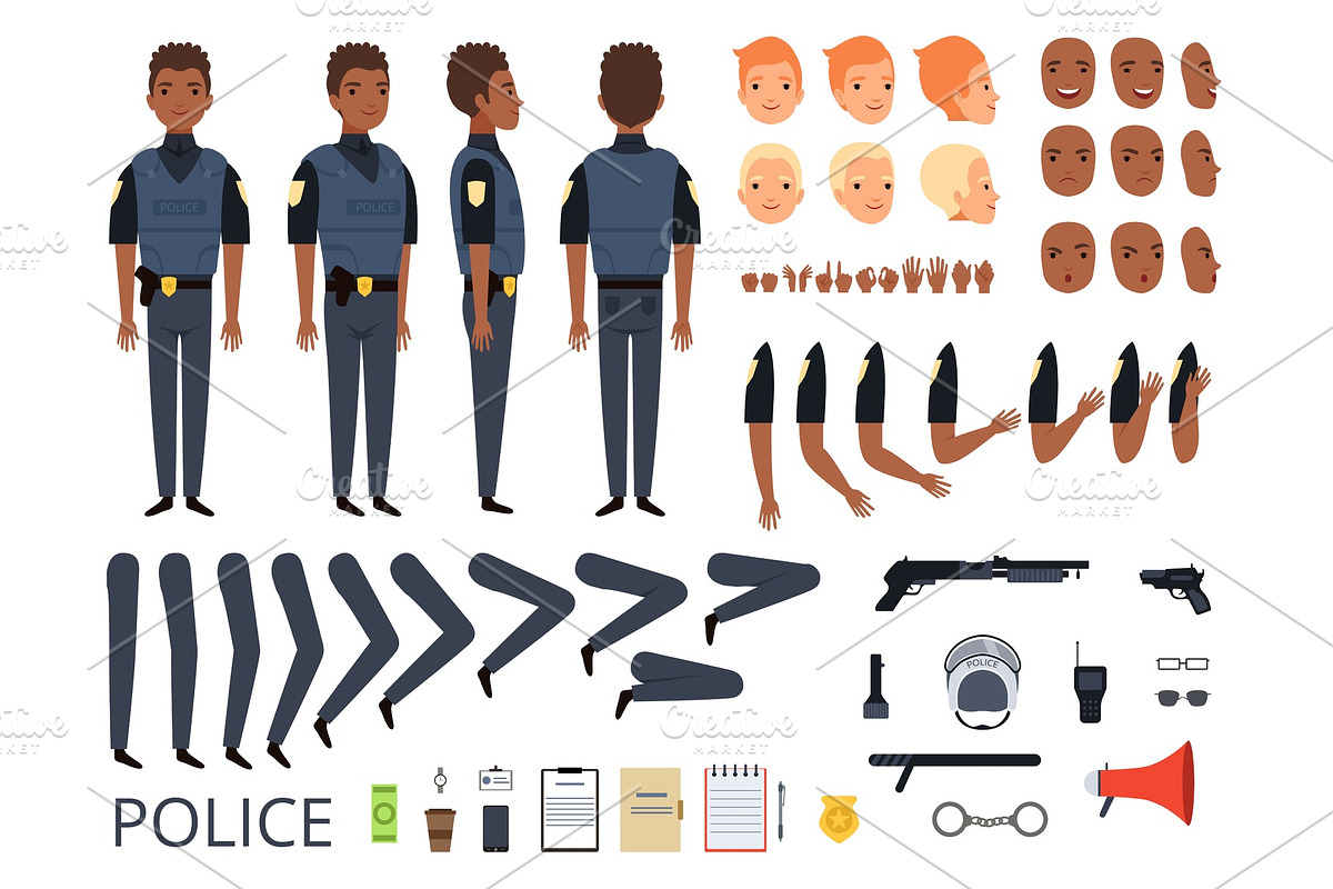 Police characters. Detail creation in Graphics - product preview 8