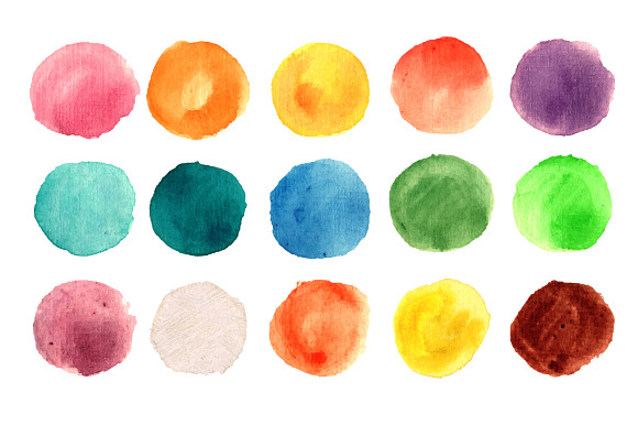 Watercolor circle texture 135 pack in Textures - product preview 4