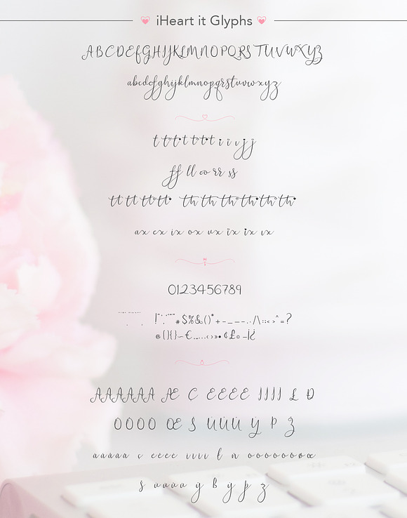 Wedding font - iHeartit in Wedding Fonts - product preview 12