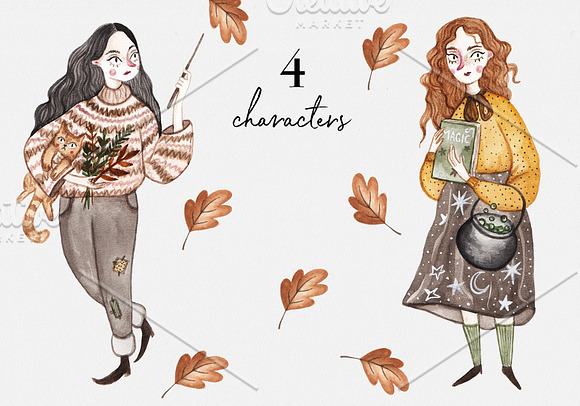 Watercolor Autumn Magic Collection in Illustrations - product preview 1