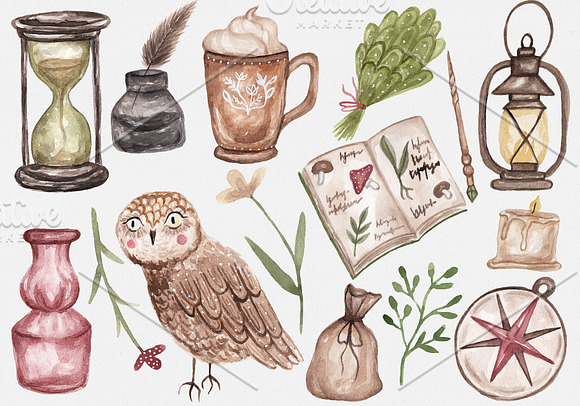 Watercolor Autumn Magic Collection in Illustrations - product preview 4