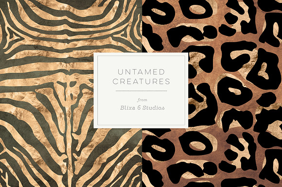 36 Wild Things: Golden Animal Prints in Patterns - product preview 4