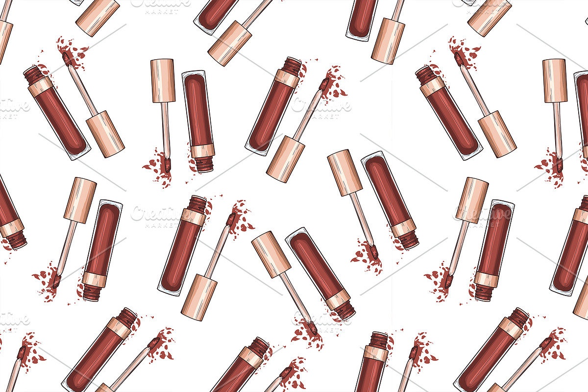 Hand drawn lip gloss in Patterns - product preview 8