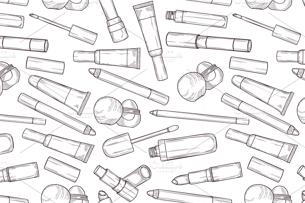 Hand drawn lip gloss in Patterns - product preview 8