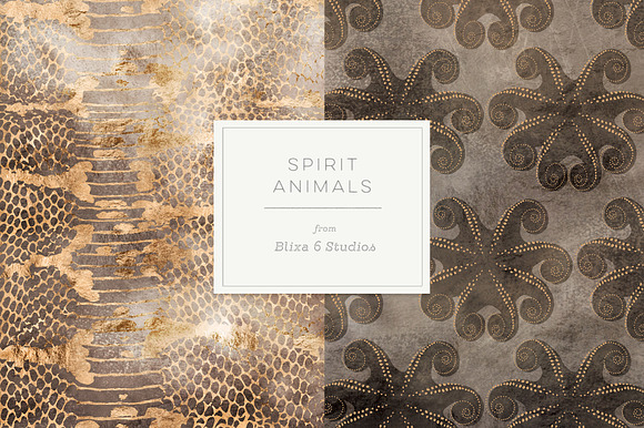 Spirit Animals Golden Graphics in Patterns - product preview 2