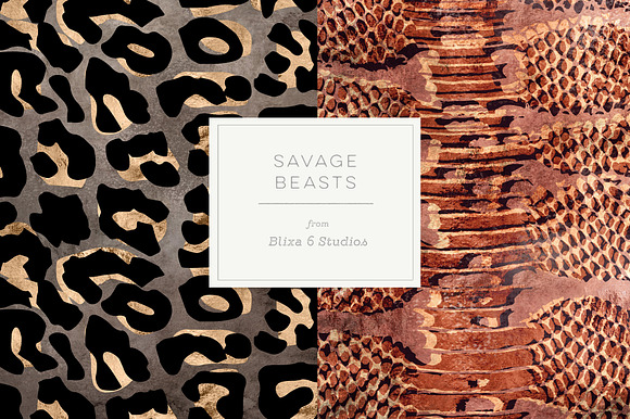 Savage Beasts: Golden Animal Prints in Patterns - product preview 1