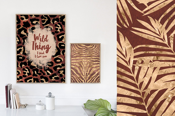 Savage Beasts: Golden Animal Prints in Patterns - product preview 3