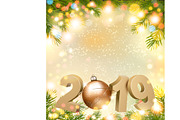 Happy New Year 2019 background 