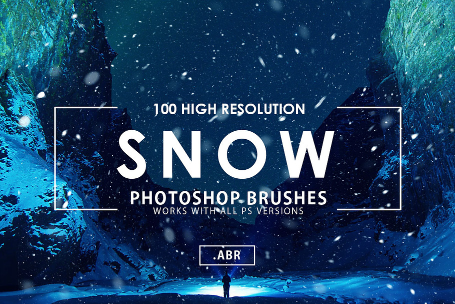 100 Snow Photoshop Brushes in Add-Ons - product preview 8
