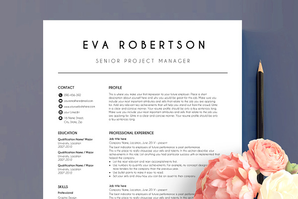 CV template 2 page EVA