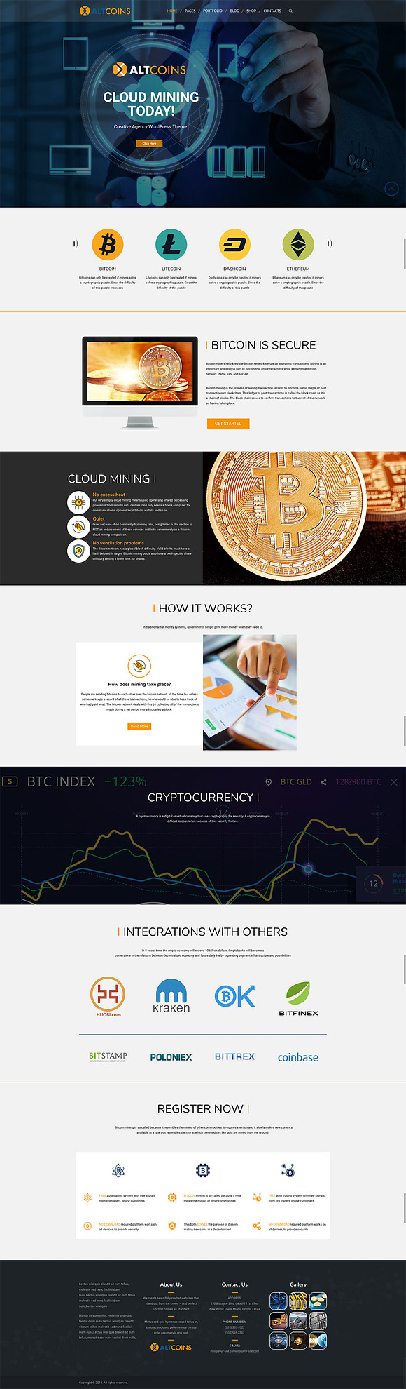 AltCoins Crypto WordPress Theme in WordPress Business Themes - product preview 4