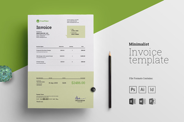 Minimalist Excel Invoice