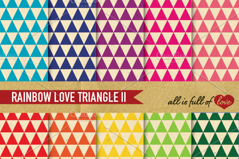 Retro Triangular Background Patterns