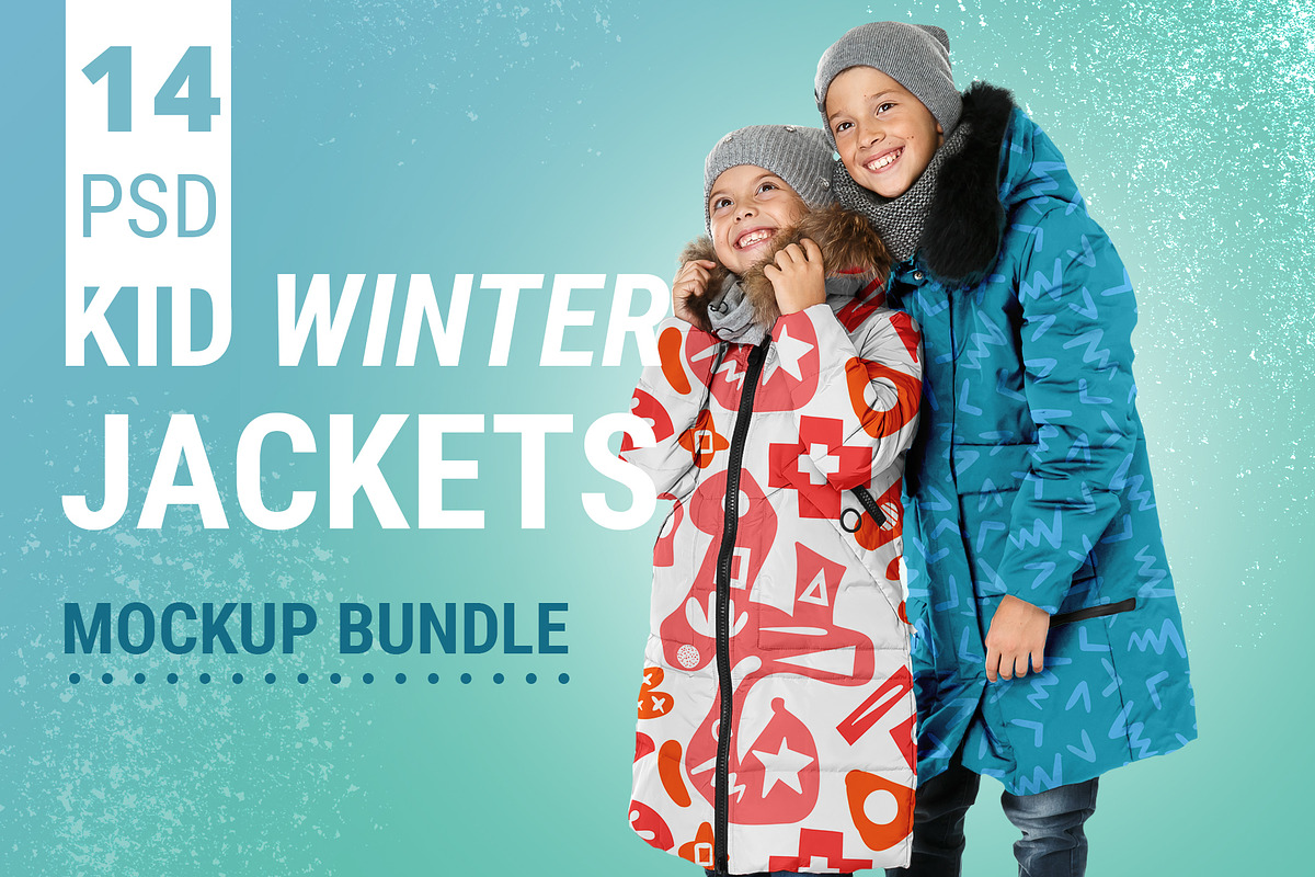 Kid Winter Jackets Mockup Set in Product Mockups - product preview 8