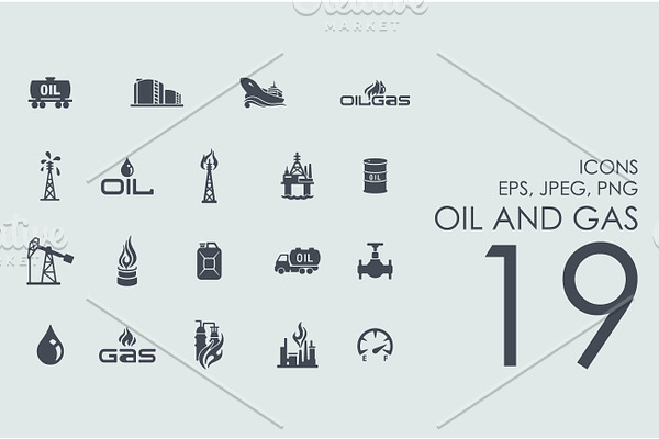 19 oil and gas icons