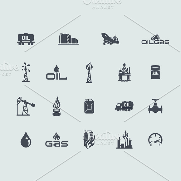 19 oil and gas icons in Graphics - product preview 1