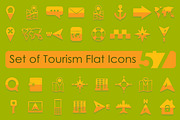 57 TOURISM flat icons