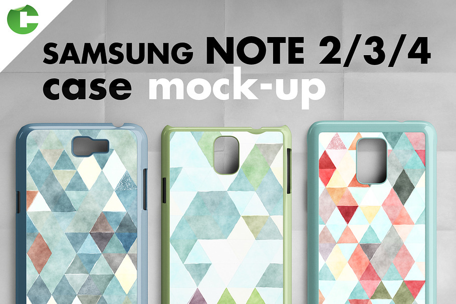 Samsung Note 2/3/4 cases mock-up