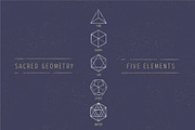 5 Elements - Sacred Geometry icons