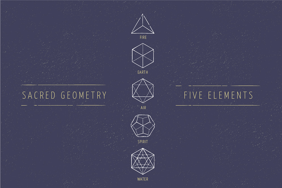 5 Elements - Sacred Geometry icons in Hipster Icons - product preview 8