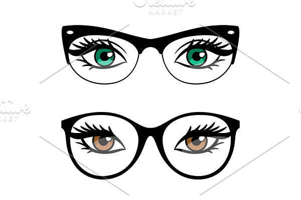 Female eyes and business style